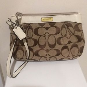 COACH Signature Monogram Canvas Wristlet